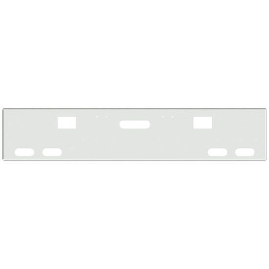 18 Inch Chrome Texas Boxed End Bumper With Holes For Center Tow, Hooks And 4 Oval Lights For Freightliner Classic 120 And Xl 132