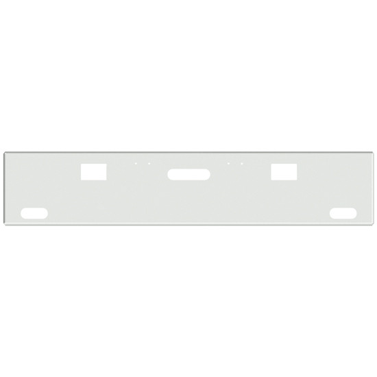 18 Inch Chrome Texas Boxed End Bumper With Holes For Center Tow, Hooks And 2 Oval Lights For Freightliner Classic 120 And Xl 132