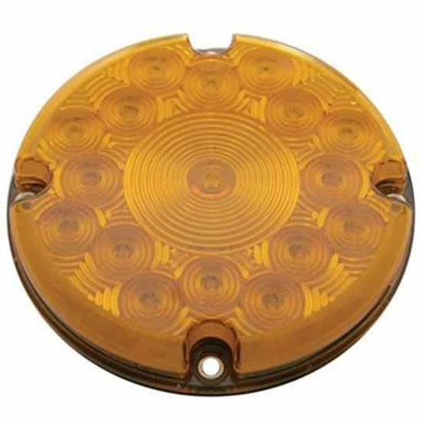 7 Inch Round 17 LED Turn Signal Light - Amber LED/ Amber Lens