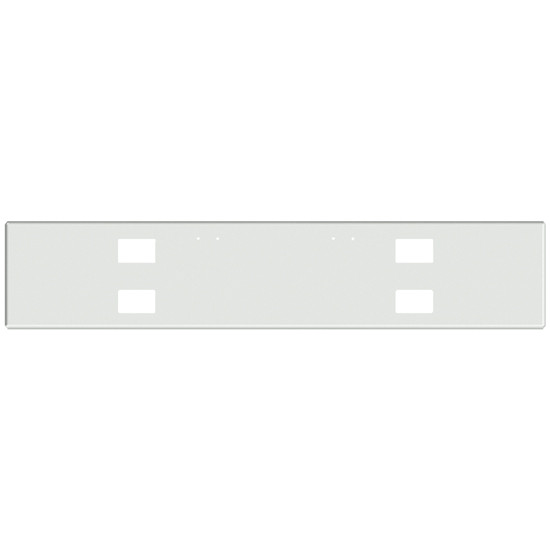 22 Inch Chrome Texas Boxed End Bumper With Holes For Mounting, Hooks And Fog Lights For Freightliner Classic 2000-2002