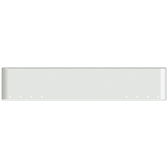 18 Inch Chrome Steel Texas Square Rolled End Bumper With Mounting Holes Only 8 - 3/4 Inch Light Holes For Freightliner Fld Classic, 1200 Series 2002-2007