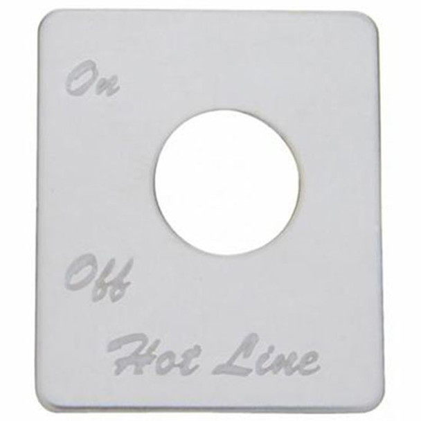 Stainless Steel Switch Plate- Fuel Hot Line For Peterbilt