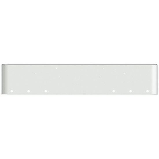 18 Inch Chrome Steel Texas Square Rolled End Bumper With Mounting Holes Only 6 M1 Millennium Light Holes For Freightliner Fld Classic, 1200 Series 2002-2007