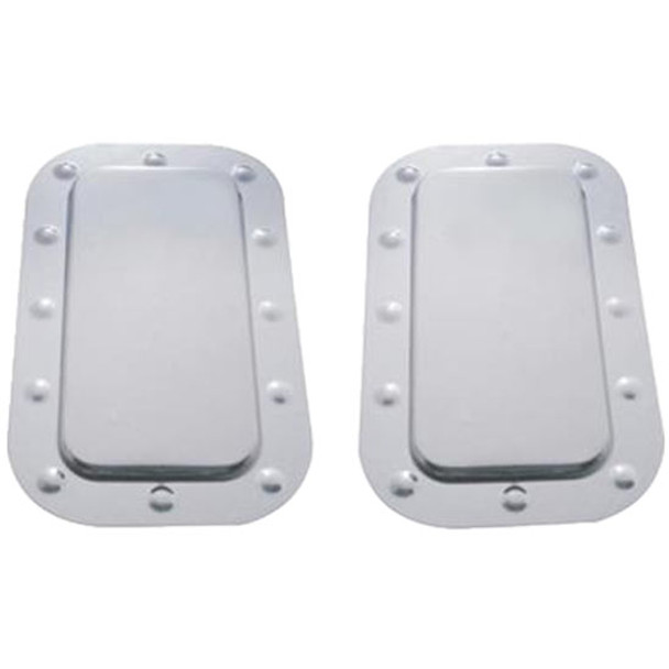 Stainless Steel Vent Door Cover And Dimpled Trim Set For  Peterbilt 359, 377, 378, 379