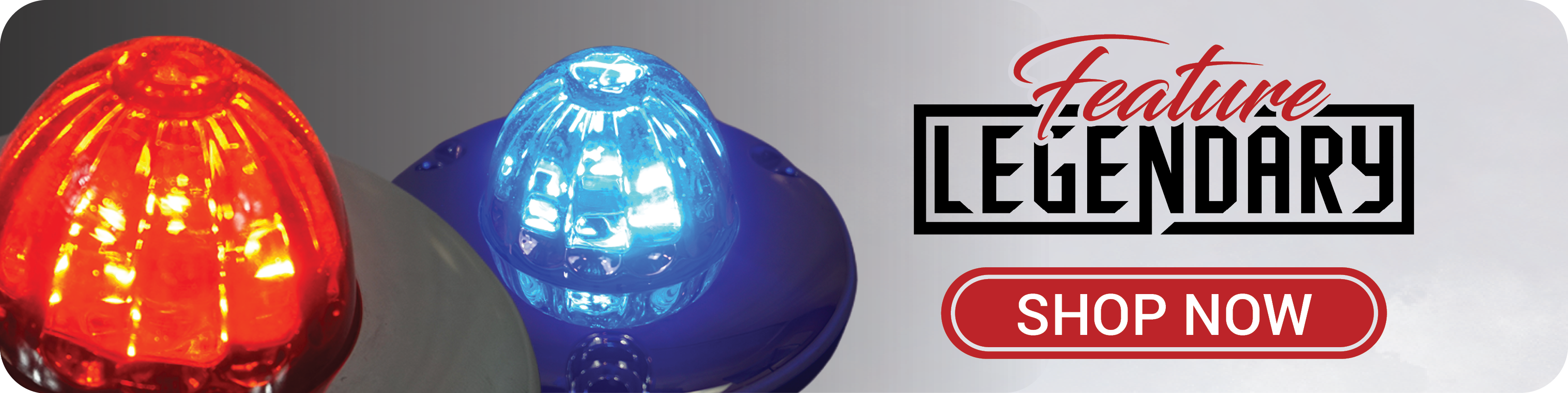 Shop featured section highlighting Legendary Lights for semi-truck lighting upgrades at Elite Truck Accessories