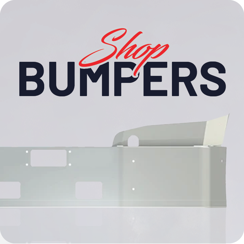 Shop semi-truck bumpers by category at Elite Truck Accessories featuring aftermarket chrome and stainless steel bumper upgrades