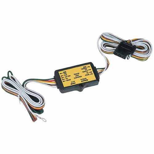 5 To 4 Wire Trailer Light Converter W/ Flat 4 Way Female Connector