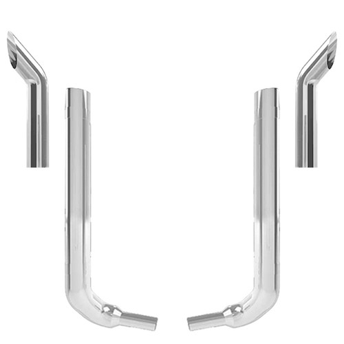 Kenworth W900L 5 X 52 Inch Quiet Spool & 45 Inch Box Step Elbow Exhaust ...