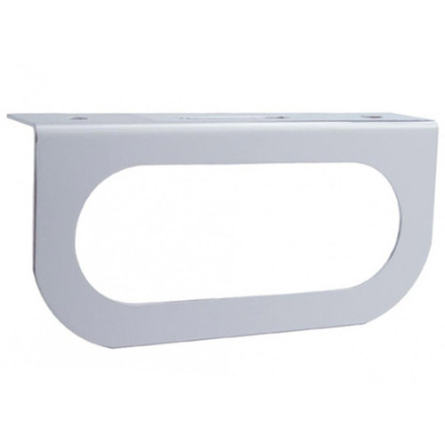 Stainless Steel LShaped Light Bracket W/ 1 6 Inch Oval Light Hole