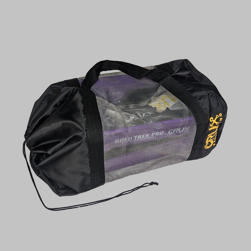 gold trek pro backpack highbanker generation 5 royal purple packed in custom tote bag