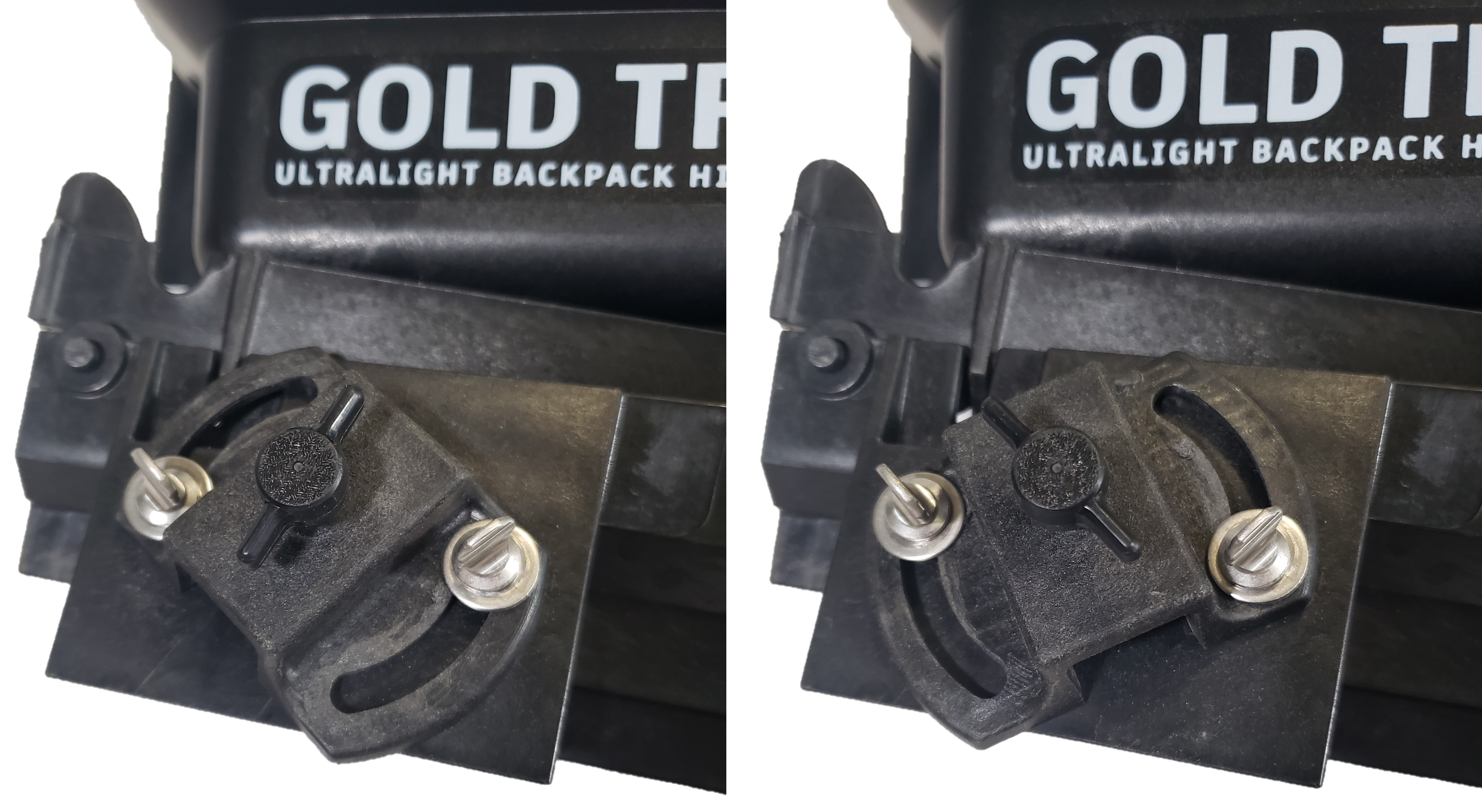 gold trek bracket close up