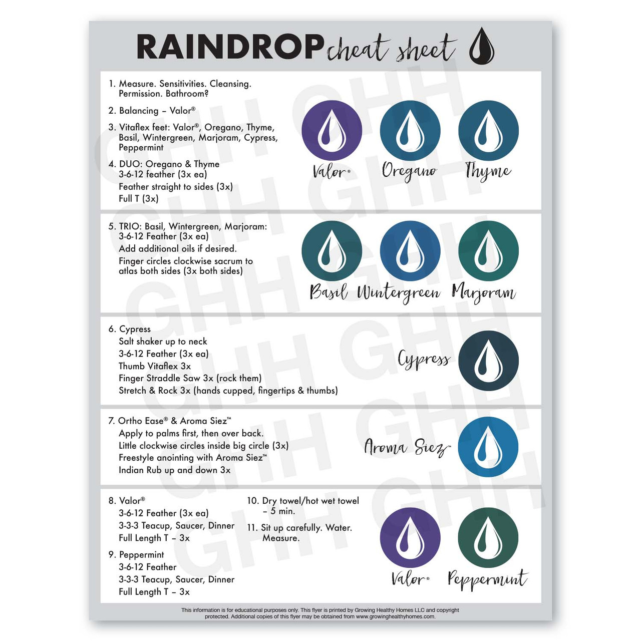 Raindrop Cheat Sheet (PDF) - Growing Healthy Homes