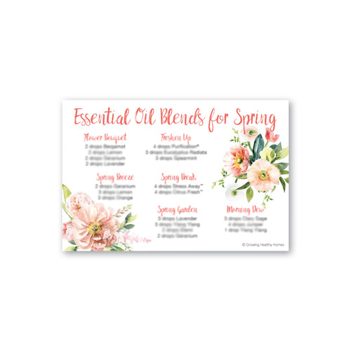 Spring Diffuser Blend Printable Card