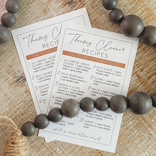 Thieves Cleaner Recipe Card