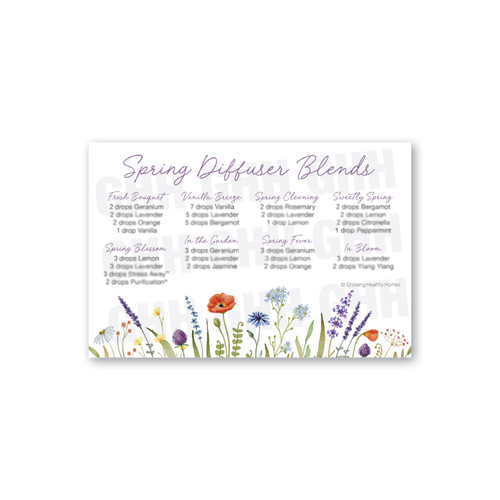 Wildflower Spring Diffuser Blends Card
