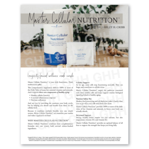 Master Cellular Nutrition Handout (Printable PDF)