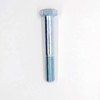High Tensile Bolt Gr 8.8 Zinc Plated DIN 931 M12 x 200mm, single bolt viewed vertically showing the hexagon head and partially threaded shaft