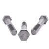 Hexagon Head Set Bolt DIN 931 Stainless Steel A2 M12 x 60mm, three bolts arranged around a central hexagon head view