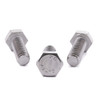 Hexagon Head set screw DIN 933 Stainless Steel A2 M6 x 70mm, three set screws arranged around a central hexagon head view
