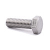 Hexagon Head set screw DIN 933 Stainless Steel A2 M8 x 40mm, angled view showing the hexagon head and full-length thread