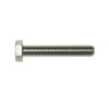 High Tensile Set Grade 10.9 DIN 933 bright zinc plated M10 x 50mm, single bright zinc plated bolt in side profile showing the hexagon head and threaded end