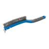 Silverline Stainless Steel Wire Brush with Scraper - 3 Row from Oneweld Supplies.