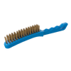 Silverline Brassed Wire Brush Plastic - 4 Row from Oneweld Supplies.