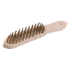 Silverline Brassed Wire Brush - 4 Row from Oneweld Supplies.