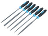 BlueSpot Tools 6 piece mini file set with blue and black handles