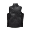 Scruffs Trade Bodywarmer Black rear view highlighting softshell side panels and padded body