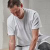 Scruffs Worker T-Shirt White worn on site showing comfortable crew neck and sleeve logo