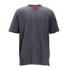 Scruffs Worker T-Shirt Graphite front view showing orange inner neck tape