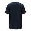 Scruffs Worker T-Shirt Navy back view showing high collar logo print