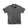 Scruffs Worker Polo Shirt Graphite front view showing durable heavy duty cotton fabric