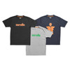 Scruffs Worker T-Shirt 3 Pack featuring Black, Grey, and Navy graphic tees