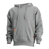 Scruffs Worker Hoodie grey front view with drawstring hood, kangaroo pocket and Scruffs workwear branding