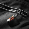 Scruffs Trade Flex Trousers close-up of zipped pocket with orange zip pull