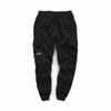 Scruffs Slim Fit Jogger black front view with cargo pockets and cuffed ankles