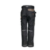 Scruffs Pro Flex Holster Trousers black front view with reflective leg detailing