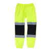 Scruffs High Visibility Jogger yellow front view with black knee panels and reflective bands