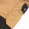 Scruffs Worker Plus Stone Trousers close-up of cargo pocket with orange stitching