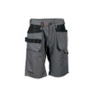 Grey and black Scruffs Trade Flex Holster Shorts with holster pockets, tool loops and reinforced panels, front view