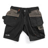 Black and grey Scruffs Worker Plus Holster Shorts with reinforced holster pockets, cargo pocket and tool loops