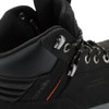 Scruffs Womens Black Switchback Safety Boots Ã¢â‚¬â€œ close-up of padded ankle panel and metal lace hook