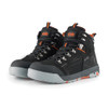 Scruffs Hydra Safety Boots ÃƒÂ¢Ã¢â€šÂ¬Ã¢â‚¬Å“ pair of black safety boots in angled product view