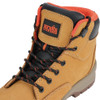 Scruffs Stratton Safety Boots ÃƒÂ¢Ã¢â€šÂ¬Ã¢â‚¬Å“ close-up of padded tongue, laces and Scruffs logo