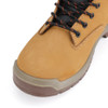 Scruffs Stratton Safety Boots ÃƒÂ¢Ã¢â€šÂ¬Ã¢â‚¬Å“ close-up of tan toe and lacing