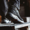 Scruffs Scarfell Safety Boots ÃƒÂ¢Ã¢â€šÂ¬Ã¢â‚¬Å“ black safety boots worn on a work platform showing tread