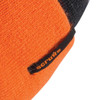Close-up of Scruffs Trade Orange Thinsulate Bobble Hat showing orange knit and branded cuff tab
