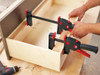 Bessey DuoKlamp – one-handed clamps holding cabinet components during assembly